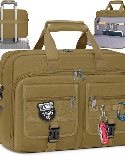 RAINSMORE Tactical Laptop Bag 15.6/17.3 Inch Laptop Briefcase Men Business Computer Bag Military Messenger Bag Work Office