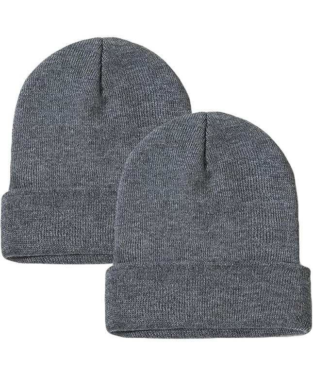 ZOORON 1&2 Pack Beanie for Men Women Slouchy Beanie Hats Winter Knit Caps Soft Ski Hat Unisex