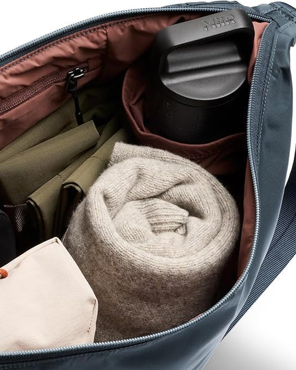 Bellroy Laneway Crescent Bag (12 liter streamlined, crescent crossbody with internal and external pockets, adjustable strap and surprising storage) - BlueSteel