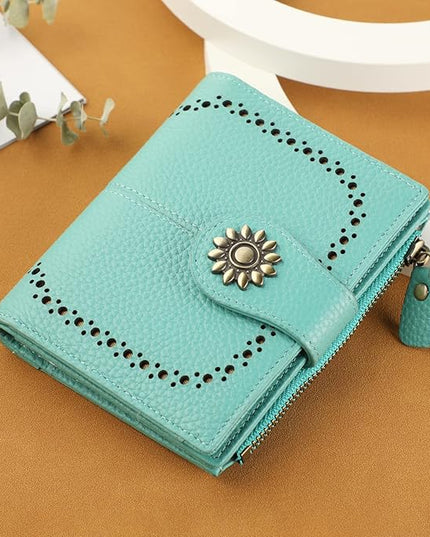 Lavemi Womens Leather Wallet Small Compact RFID Blocking Credit Card Case Purse with Zipper Pocket | Small, Compact, RFID Blocking, Zipper Pocket, Small, Compact