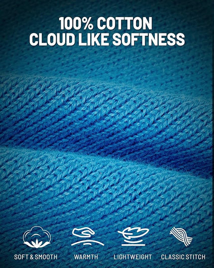 AOPREL Beanie with The Light, Unisex USB Rechargeable Headlamp Winter Knitted Cap for Men Dad Husband