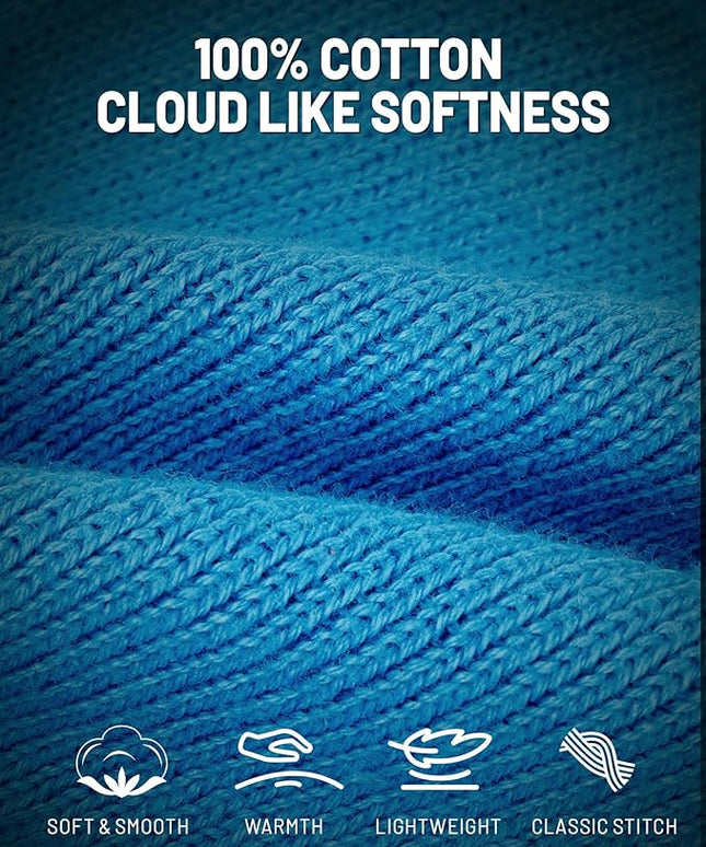 AOPREL Beanie with The Light, Unisex USB Rechargeable Headlamp Winter Knitted Cap for Men Dad Husband
