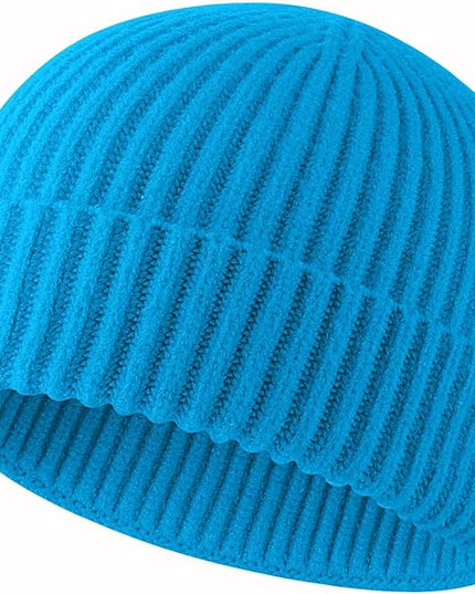ROYBENS Swag Wool Knit Cuff Short Fisherman Beanie for Men Women, Winter Warm Hats