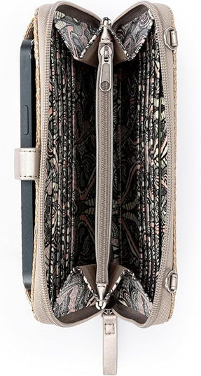 Sakroots Artist Circle Smartphone Crossbody in Coated Canvas, Detachable Wristlet Strap