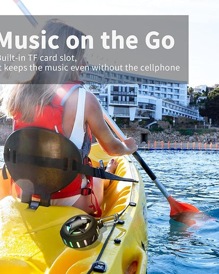 EBODA Bluetooth Shower Speaker, IP67 Waterproof Portable Speakers, Floating, TF Card, Small Outdoor Speaker with LED Light, True Wireless Stereo for Bike, Beach, Paddle Board, Kayak, Gifts
