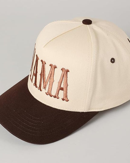 MIRMARU Two-Tone Vintage Canvas Trucker Hats for Men & Women, Adjustable Size Baseball Caps with Trendy Embroidered Design