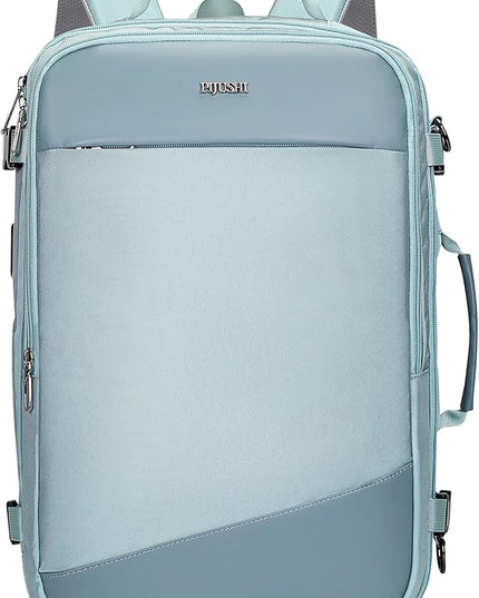 PIJUSHI Travel Backpack for Women Carry on Suitcase Backpack Flight Approved Personal Item Bag Fits 16 Inch Laptop(PE035 Blue)