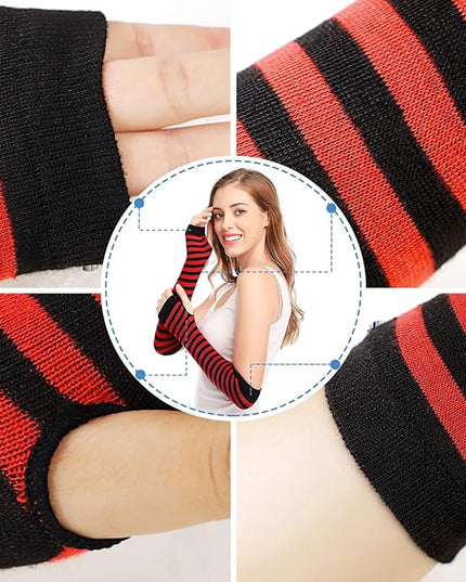 Bienvenu Punk Gothic Rock Long Arm Warmer Fingerless Gloves