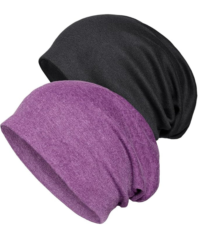 Senker Fashion Slouchy Beanie Hats for Women Men, Chemo Headwear Cotton Beanies Soft Lightweight Chemo Skull Cap Elastic