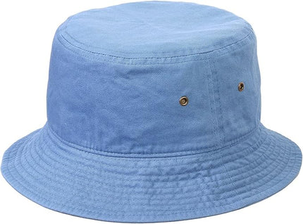 Falari Men Women Unisex Cotton Bucket Hat 100% Cotton Packable for Travel Fishing Hunting Summer Camp