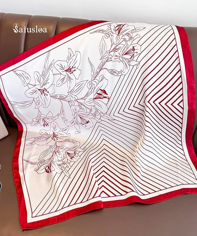 Neck Scarf For Womens Silky Head Scarves Hair Bandanas Square Scarf Fashion Accessories lightweight