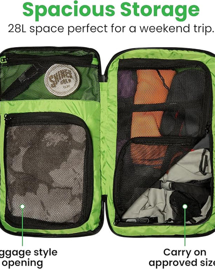 COR Surf Carry On Travel Backpack with Secret Passport Pockets | Carry-On Luggage Backpack With YKK Zippers for Men and Women | The Island Hopper (28L, Navy Blue)