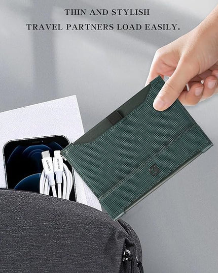 Passport Holder for Travel Essentials, RFID Blocking PU Leather Passport Wallet Cover Card holder Case Passport Book Holders for Women and Men, Dark Green