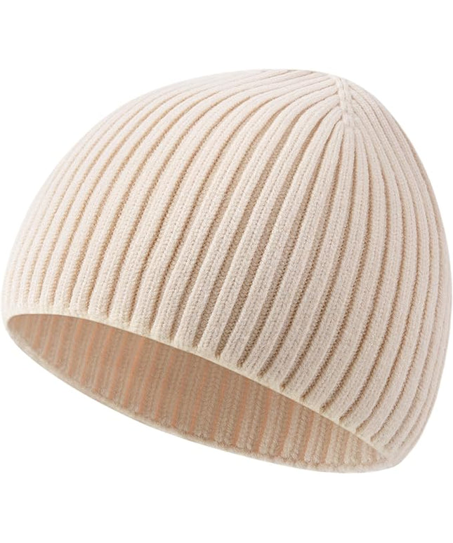 choshion Wool Knit Fisherman Beanie Hat for Men Women,Cuffless Warm Short Cuff Beanies Toboggan Ski Hats Winter Skull Cap