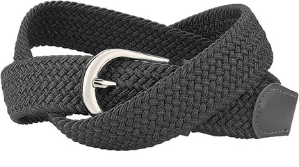 Falari Men Women Multicolored Elastic Stretch Braided Belt Canvas Fabric Woven No Holes Belt