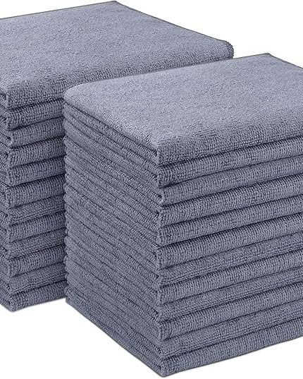 AIDEA Microfiber Cleaning Cloth-24PK, Soft Microfiber Towels for Cars, Absorbent Cleaning Rags, Lint-Free Streak-Free Wash Cloths for House, Kitchen, Window(12inx16in)
