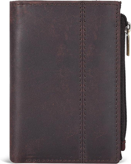 Oak Leathers Wallet For Women Full Grain Leather - Small RFID Coin Purse Credit Card & ID Holder for Ladies,Bifold Wallets for Teenager | Small, RFID, Coin Purse, for Ladies, for Teenager