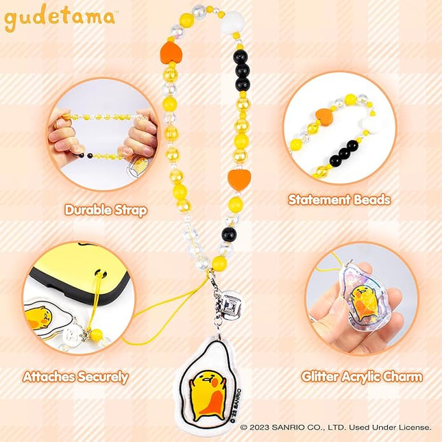 iFace Hello Kitty and Friends Beaded Wristlet Universal Phone Charm Strap - Cute Wrist Chain Lanyard Aesthetic Decor Strap for Cell Phone Camera Keys AirPods Keychains