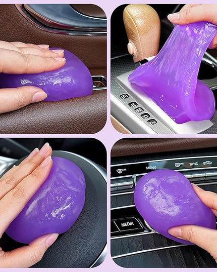 Car Cleaning Gel Car Cleaning Putty Car Putty Car Interior Cleaner Car Slime Car Detailing Kit Car Accessories Gifts for Men Women Stocking Stuffers Purple