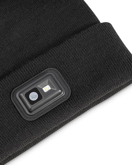 POWERCAP LED Hat Light 150 Lumens Rechargeable Fleece Beanie with Bright Built-in Headlamp Waterproof LED Warm One Size Cap