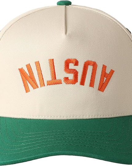 MIRMARU Two-Tone Vintage Canvas Trucker Hats for Men & Women, Adjustable Size Baseball Caps with Trendy Embroidered Design