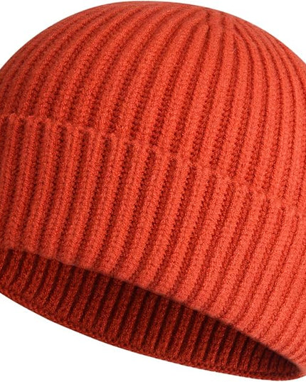 ROYBENS Swag Wool Knit Cuff Short Fisherman Beanie for Men Women, Winter Warm Hats