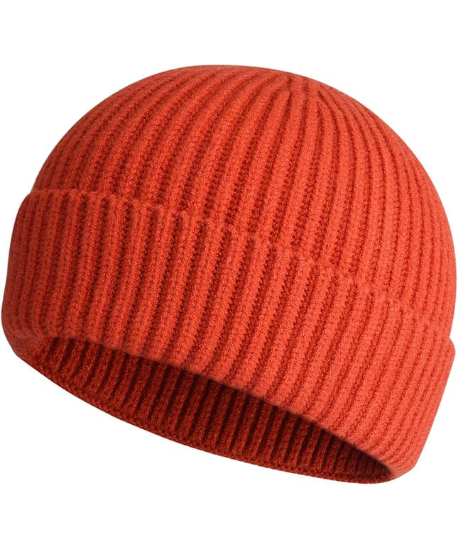 ROYBENS Swag Wool Knit Cuff Short Fisherman Beanie for Men Women, Winter Warm Hats