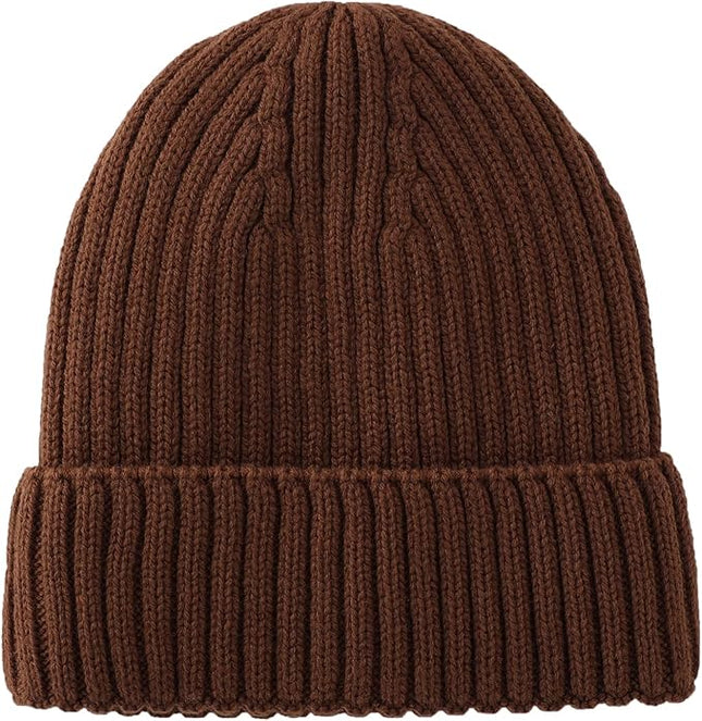 Connectyle Fleece Lined Cuffed Beanie Hat for Men Women Knitted Winter Wool Beanies Skull Cap Warm Watch Hat