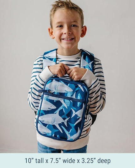 Wildkin ECO rPET Insulated Original Lunch Bag – Durable, Stylish, Ideal for School & Travel - Sharks