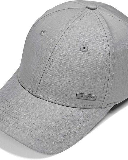 Fashion Baseball Hats for Men by King & Fifth | The Senna Baseball Cap with Low Profile & Menswear Fabric + Baseball Caps