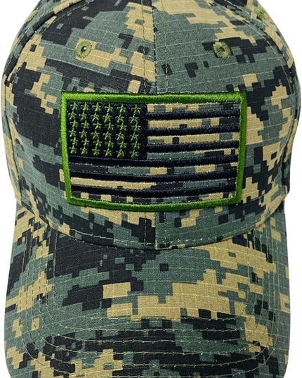 Roytrense Embroidered American Flag Unisex Baseball Cap (100% Cotton)