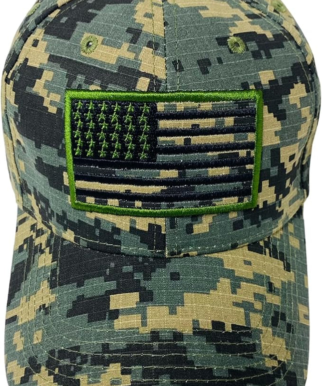 Roytrense Embroidered American Flag Unisex Baseball Cap (100% Cotton)