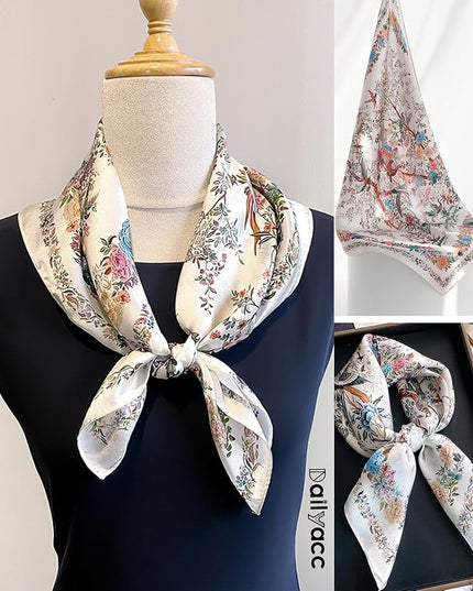Dailyacc Hair Bandanas Scarf For Women Lightweight Fashion Neck Silk Satin Head Scarves For Sleeping Handbags Scarf