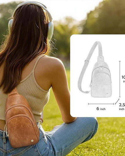 Anti Theft Crossbody Bags for Women Leather Sling Bag Cross Body Travel Purse Chest Bags Fanny Pack Gift Teen Girl