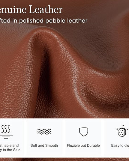 befen Genuine Leather Small Sling Bag for Women Anti-Theft Crossbody Chest Bags Fanny Packs for Travel with RFID Card Slots
