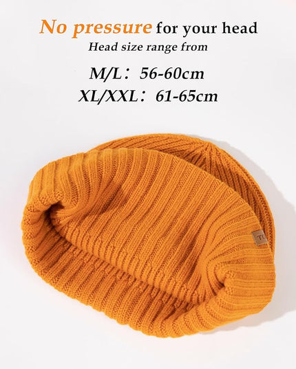 TOP-EX PolarWool™ 100% Merino Wool Short Fisherman Beanie Hats for Men Women Knit Skull Cap Cuffed Beanies Warm Winter Hats