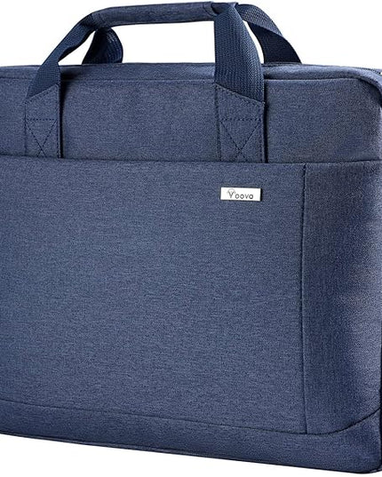 Voova Laptop Bag Case 15 15.6 16 Inch, Computer Sleeve Messenger Bag with Shoulder Strap Expandable Waterproof Business Briefcase for Men Women to Work Travel School, Fit 14-16 Inch Laptop, Blue