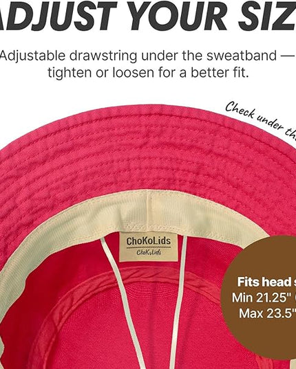 Hot Summer Bucket Hat - Trendy Cotton Sun Hat for Beach, Golf, Fishing - Fun Outdoor Vacation Boonie for Men and Women