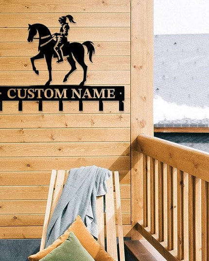 peanut case Personalized Farm Horse Keys Hooks,Custom Name Metal Cowboy Horse Art Keys Hooks,Metal Horse Lover Wall Home Storage Decorative Keys Hooks,Key Holder Hooks for Wall (Style C)