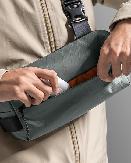 tomtoc Compact EDC Sling Bag 3L-10L, Minimalist Crossbody Bag Chest Shoulder Pack for Men Women, X-pac/Recycled Polyester