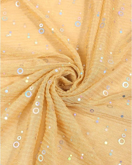 Floerns Women's Sequin Bandana Square Scarf Silk Scarves Mesh Shawl and Wrap for Evening Dresses