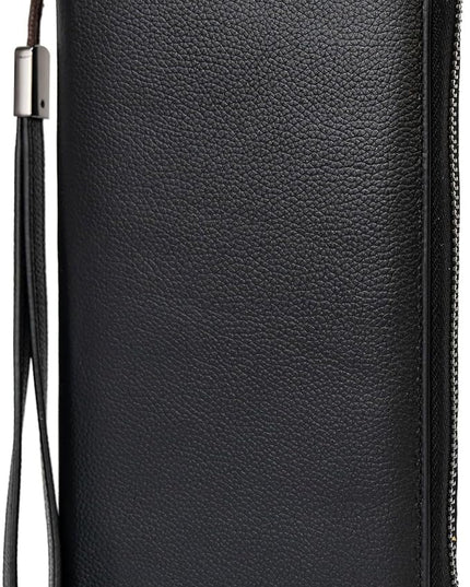 Bveyzi Women RFID Blocking Wallet Leather Zip Around Phone Clutch Large Capacity Ladies Travel Purse Wristlet | RFID Blocking, Zip Around, Large Capacity