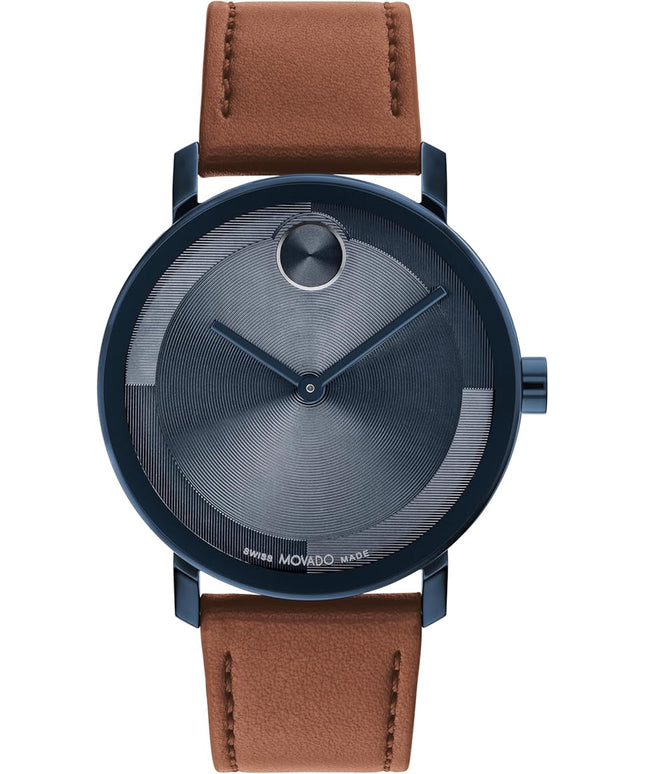 Movado Bold Evolution 2.0 Men's Watch - Swiss Quartz Movement, Nappa Leather Strap - 3 ATM Water Resistance - Luxury Fashion Timepiece for Him - 40mm