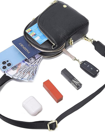 INICAT RFID Blocking Sling Bag Anti Theft Crossbody Bags Women Valentine's Day Gifts Travel Purses Vegan Leather