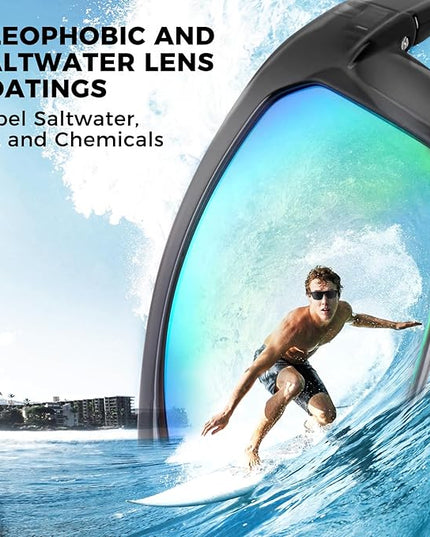 KastKing Huzzah Polarized Sport Sunglasses for Men and Women, Ideal for Driving Fishing Cycling and Running,UV Protection