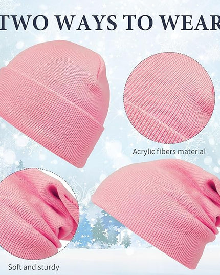 48 Pcs Bulk Winter Knit Beanies Gloves Men Women Warm Beanie Touchscreen Gloves Set Cozy Winter Accessories