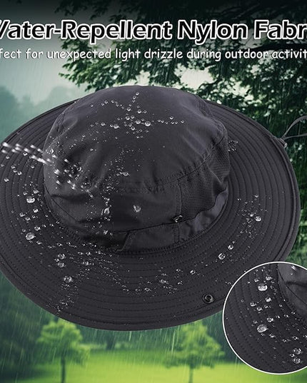 Connectyle Men's Sun Hat UPF 50+ Wide Brim Bucket Hats for Fishing Hiking Gardening Adjustable Boonie Hat Outdoor Safari Hats