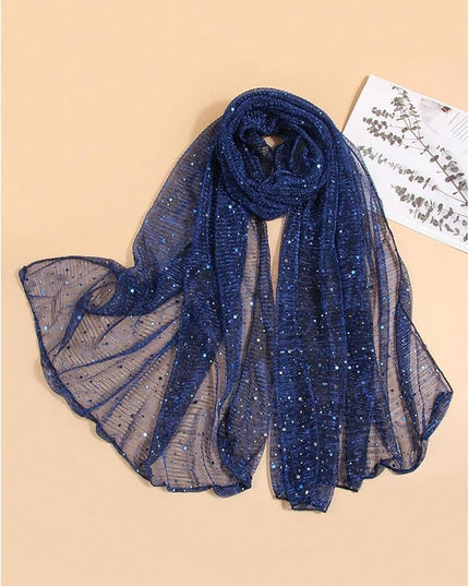 Floerns Women's Sequin Bandana Square Scarf Silk Scarves Mesh Shawl and Wrap for Evening Dresses