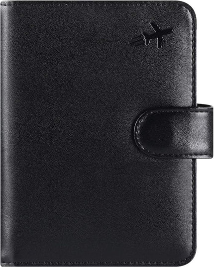 Passport Holder Cover Wallet RFID Blocking Leather Card Case Travel Accessories for Women Men (#Black)