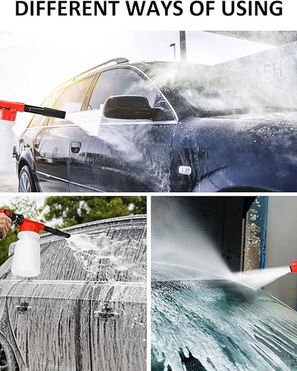 AUTODECO 35Pcs Car Wash Detailing Kit Cleaning Kits with Foam Gun Sprayer Collapsible Bucket Brush Large Wash Mitt Towels Complete Interior Exterior Car Washing Supply Set Blue